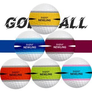 6PCS Golf Ball Three Layer PU Putter Golf Ball, 360° Precision Stable Shooting Line