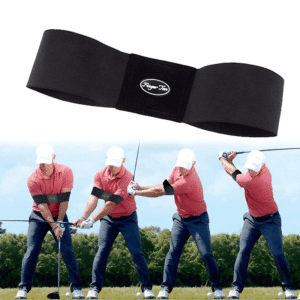 Professional Elastic Golf Swing Trainer Arm Band Belt Gesture Alignment Training Aid for Practicing Guide*2PCS