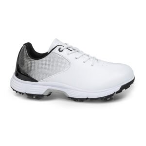 Ask Echo G616 Men's Professional Spikes Golf Shoes / White-black