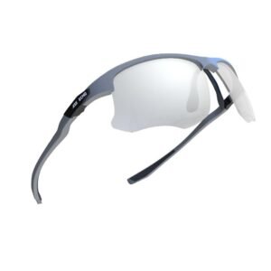 Ask Echo Golf Gunmetal Half Frame Sunglasses / Silver