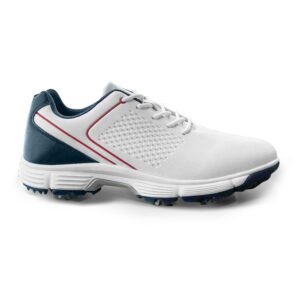 Ask Echo  G617 Men's Professional Spikes Golf Shoes / White-Blue