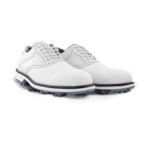 Ask Echo G1 Men's Professional Spikes Golf Shoes  / White